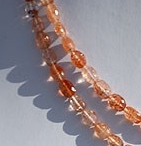 16 inch strand Sunstone Faceted Oval