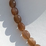 Coffee Moonstone Faceted Oval