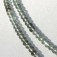 16 inch strand Moss Aquamarine  Faceted Rondelle