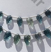 wholesale Fluorite Gemstone Beads  Carved Leaf