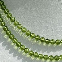Peridot Gemstone Beads  Faceted Rounds