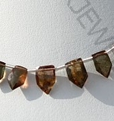 Andalusite Gemstone pentagon Beads