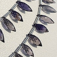 Iolite Gemstone Beads  Dew Drops