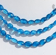 Apatite Gemstone Beads Oval Faceted