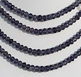 Iolite Gemstone Beads  Faceted Rondelles