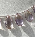 8 inch strand Ametrine Gemstone Beads  Flat Pear Briolette