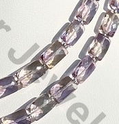 Ametrine Gemstone Beads  Faceted Rectangles