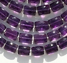 wholesale Amethyst Gemstone Beads  Faceted Rectangles