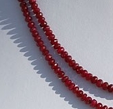Ruby Gemstone Faceted Rondelle
