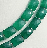 Green Onyx  Faceted Rectangles