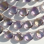 wholesale Ametrine Gemstone Beads  Heart Briolette