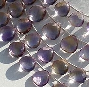 8 inch strand Ametrine Gemstone Beads  Heart Briolette