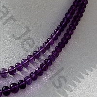 Amethyst Gemstone Beads Faceted Rondelle