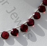 Rhodolite Garnet Cushion Shape Beads