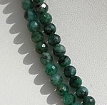 16 inch strand Emerald Gemstone Faceted Round