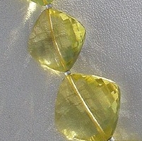 wholesale Lemon Quartz  Puffed Diamond Cut