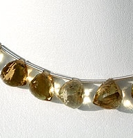 aaa Champagne Citrine faceted chestnut 