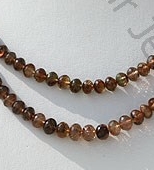 Andalusite Gemstone  Faceted Rondelle