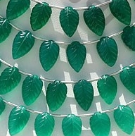 wholesale Green Onyx  Carved Leaf