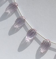 Pink Amethyst Carved Beads