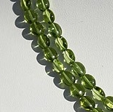 Peridot Gemstone Beads  Oval Plain