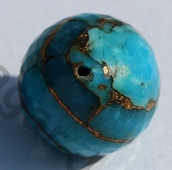Turquoise Half Drilled Gemstone