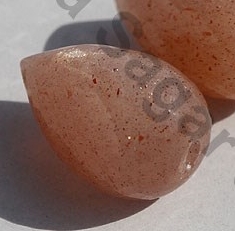 Pink Moonstone Half Drilled Gemstone