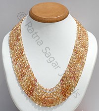 Imperial Topaz Faceted Oval Necklace