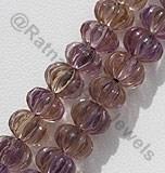 紫黄晶宝石雕刻珠