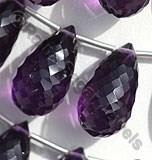 紫水晶宝石凹面切割水滴