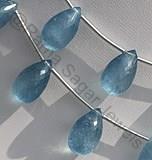 Aquamarine Gemstone  Tear Drops Briolette