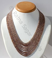 Color Change Garnet Faceted Rondelle Necklace