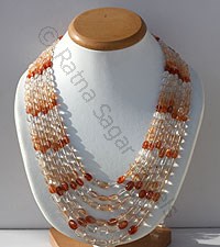 Sunstone Faceted Oval Necklace
