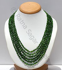 Chrome Diopside Faceted Oval Necklace