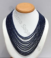 Sapphire Faceted Round Necklace