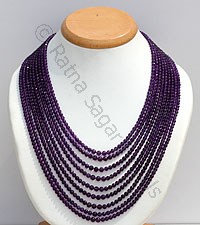 紫水晶宝石珠项链