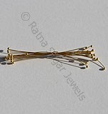 18k Gold Round Wire With Ball at End