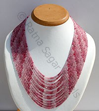 Pink Spinel Faceted Rondelle Necklace