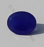 Navy Blue Chalcedony Oval Facet