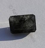 Black Rutilated Quartz Octagon Cut