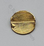 18k Gold Spiral Slice beads