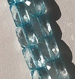 Aquamarine Gemstone  Faceted Rectangles
