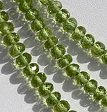 Peridot Gemstone Beads  Faceted Roundels