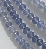 Chalcedony Gemstone Faceted Rondelles