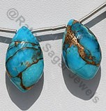 Copper Turquoise Dolphin Briolette