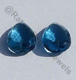 Blue Topaz Half Drilled Gemstones