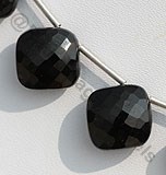 Black Tourmaline Puffed Diamond Cut