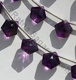 紫水晶宝石多边形钻石切割