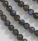 Labradorite Blue Power Faceted Rounds Beads