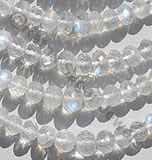 Rainbow Moonstone Faceted Rondelles